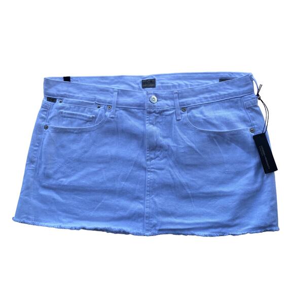 New Citizens of Humanity by Jerome Dahan Daria White Stark Denim Mini Skirt 31 - Picture 6 of 15